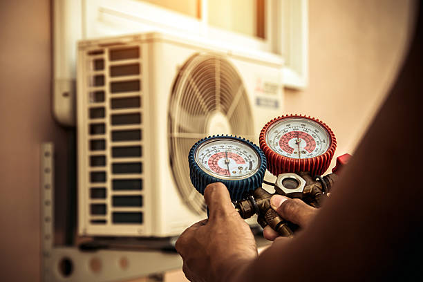 Professional Ac Installation technician working in Moseley, VA